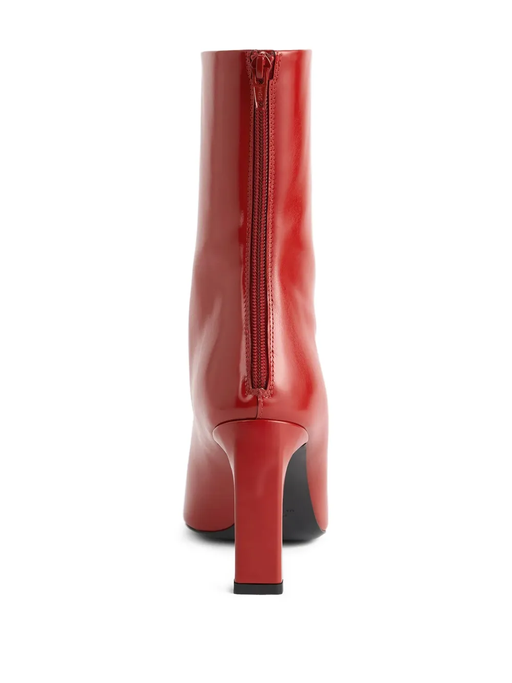 Glossy square-toe boots