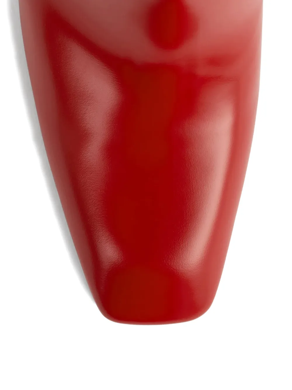 Glossy square-toe boots