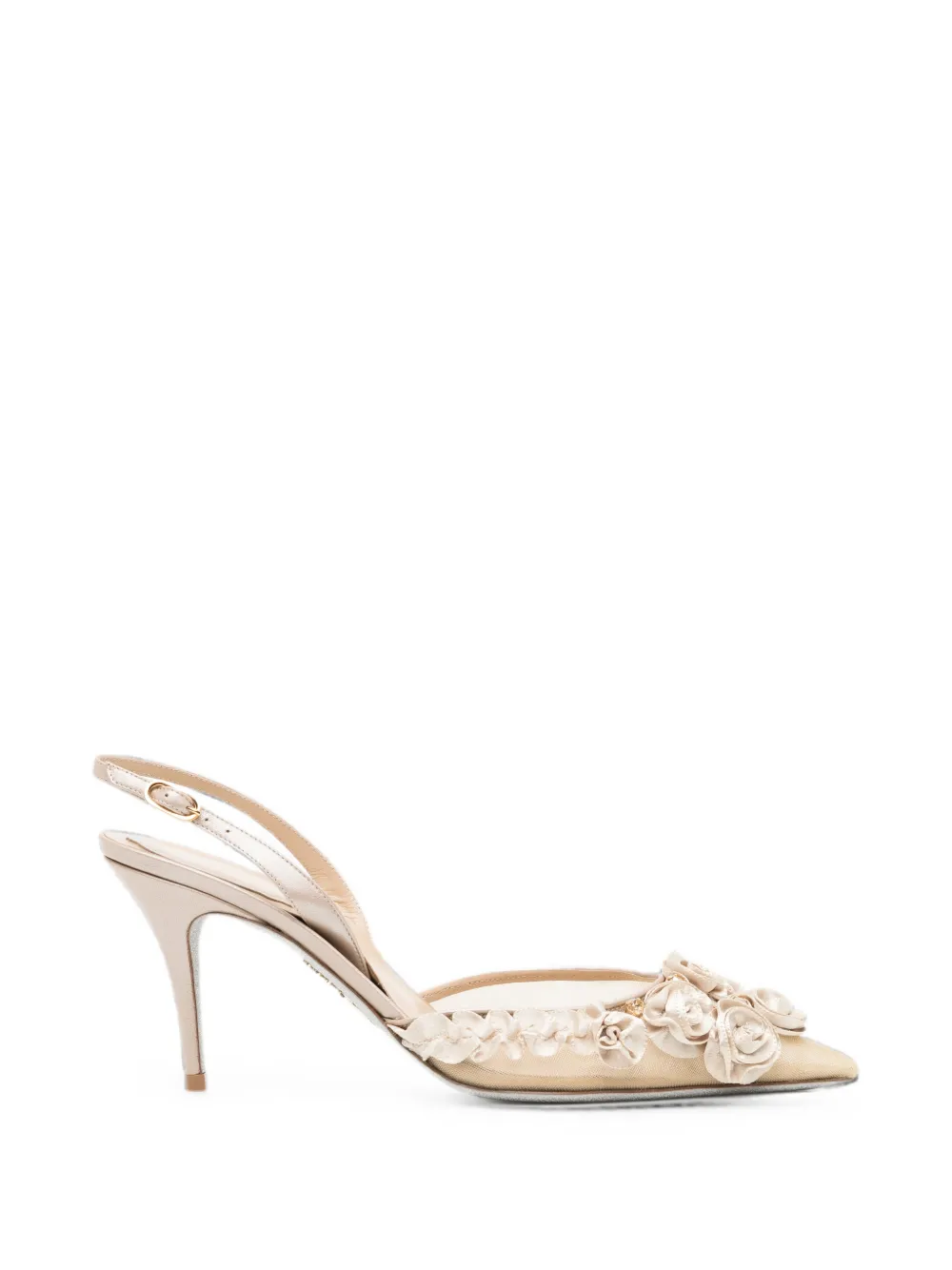 80mm Rosalia floral-appliqué pumps