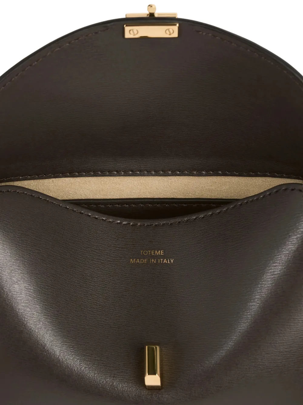 T-lock leather clutch bag