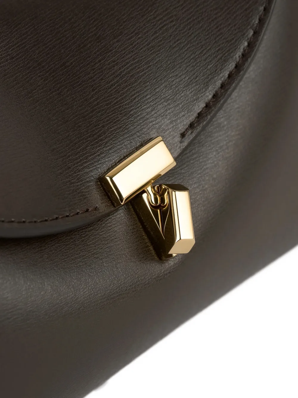 T-lock leather clutch bag