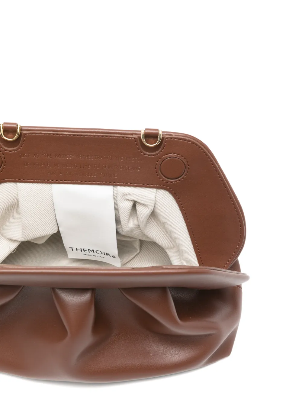 Ruched handle clutch bag