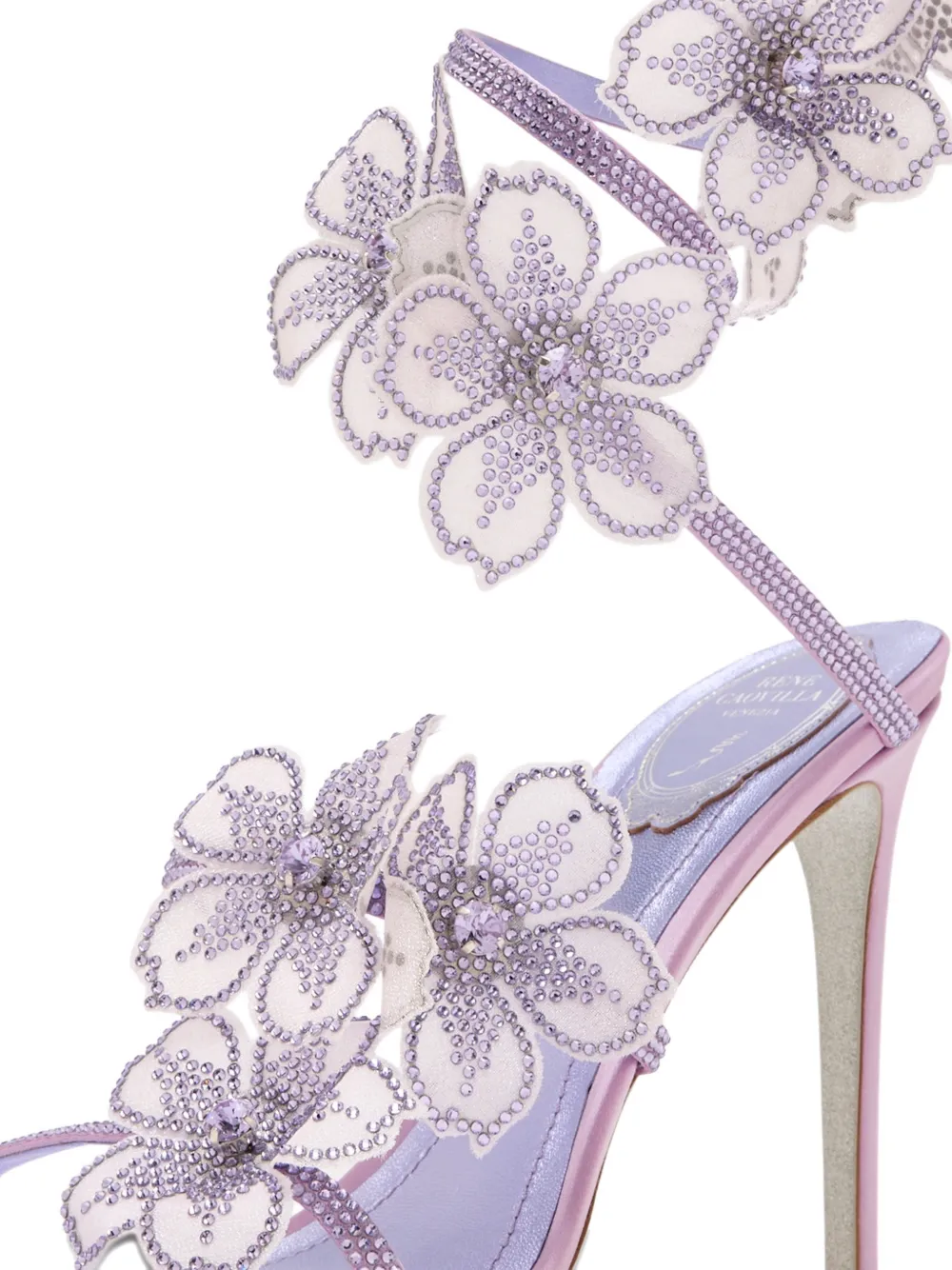 Floral embellished sandals