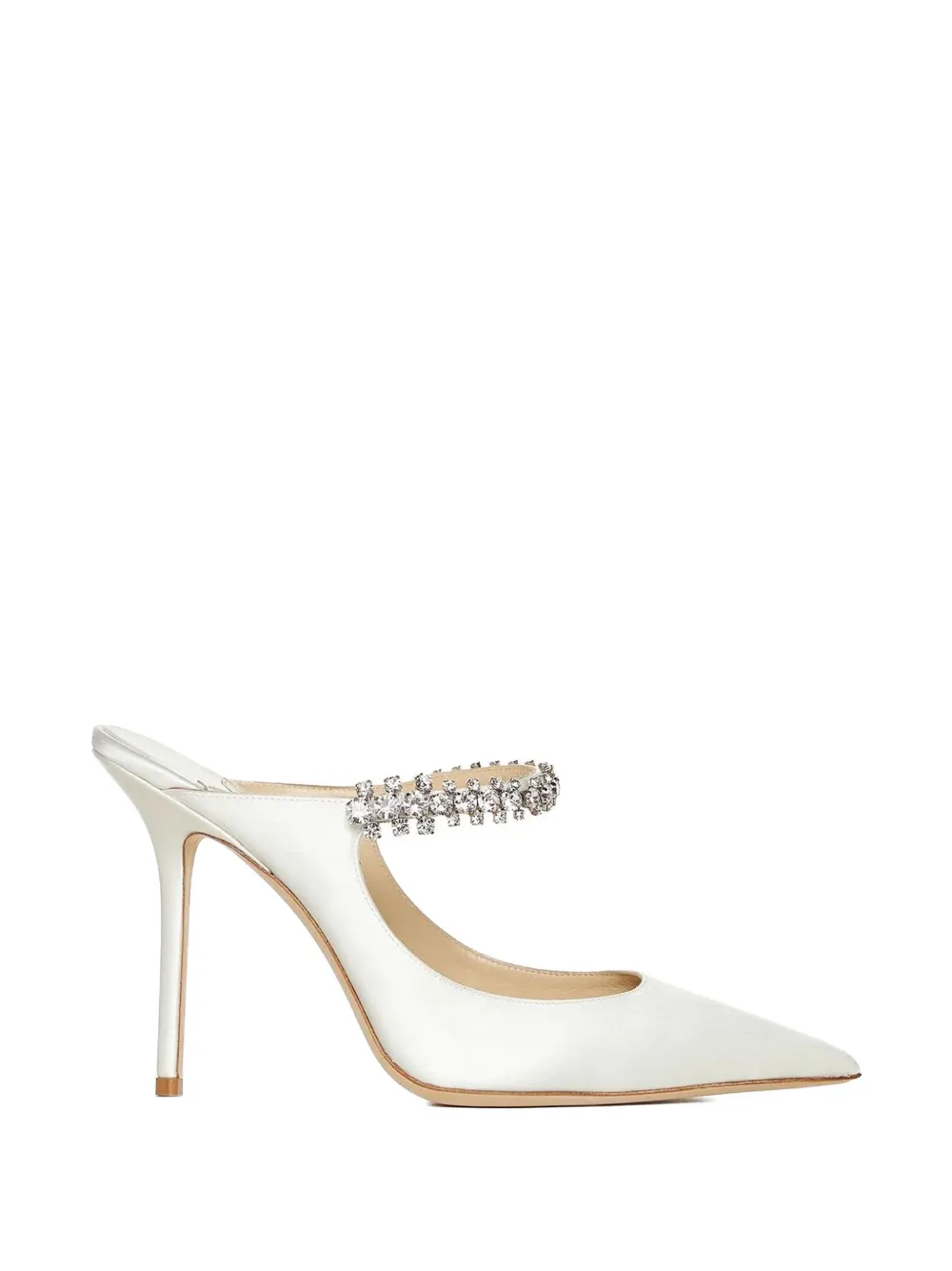Crystal-embellished pointed-toe pumps