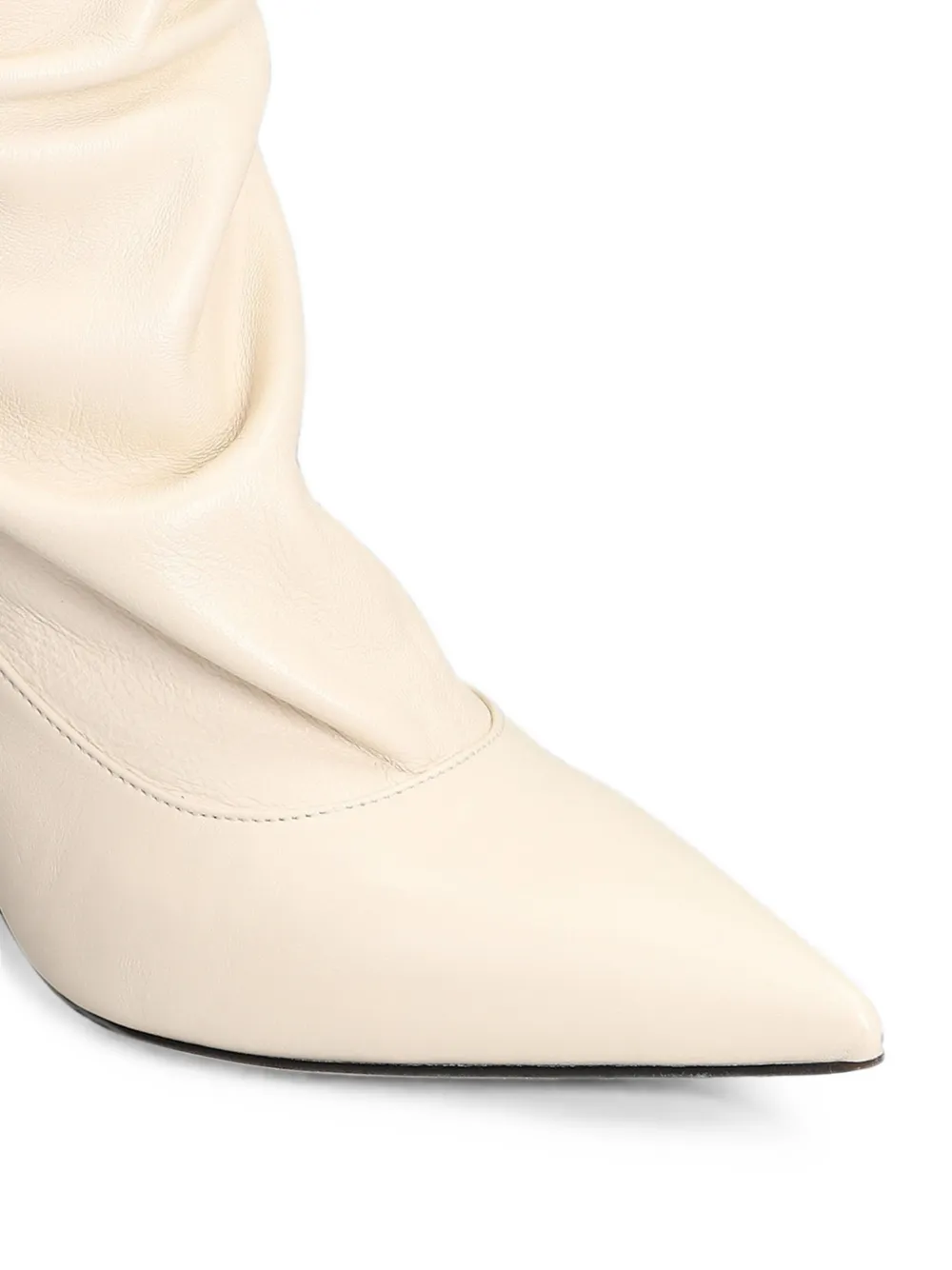 Slouchy pointed-toe ankle boots