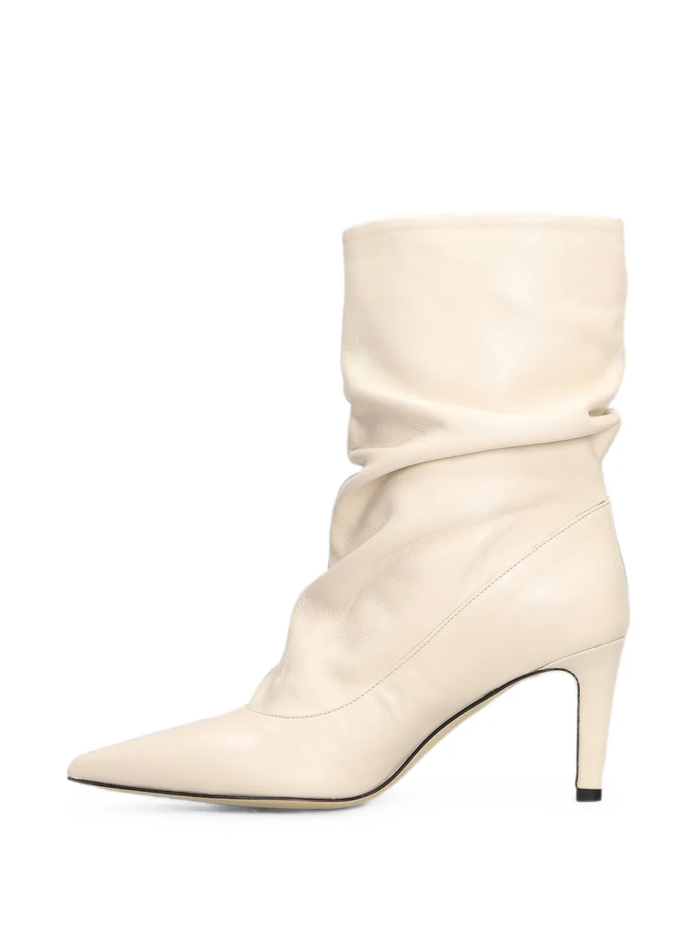 Slouchy pointed-toe ankle boots