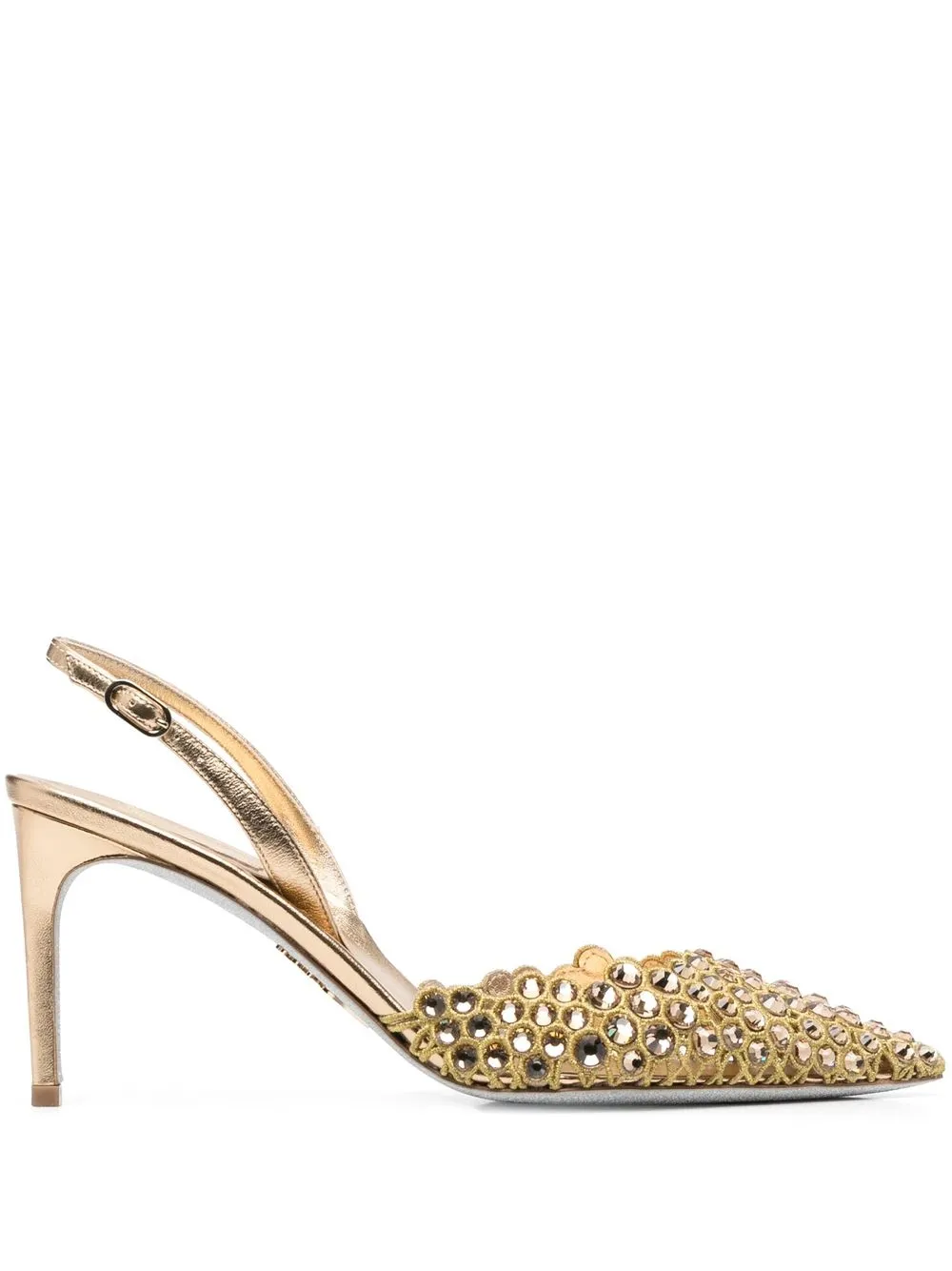 88mm crystal-embellished heeled pumps