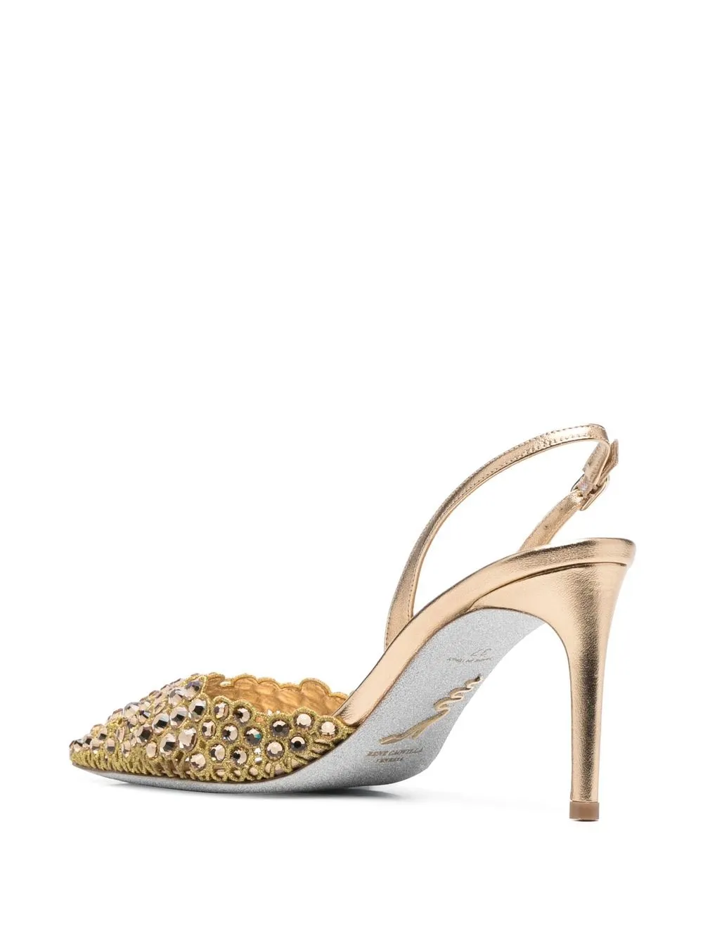 88mm crystal-embellished heeled pumps