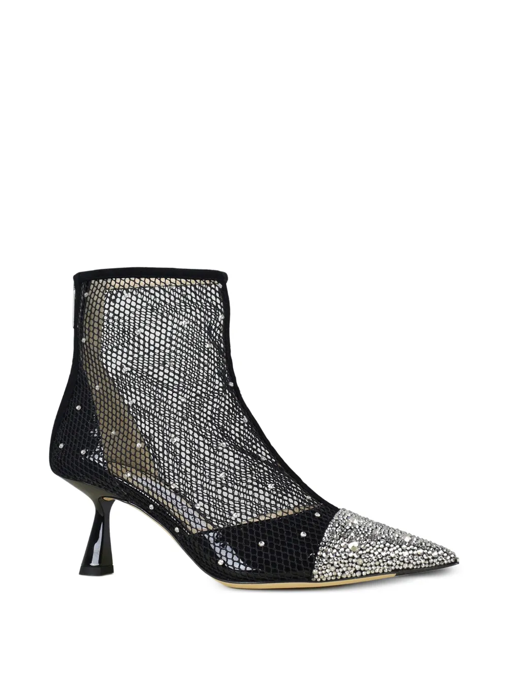 Crystal-embellished mesh boots