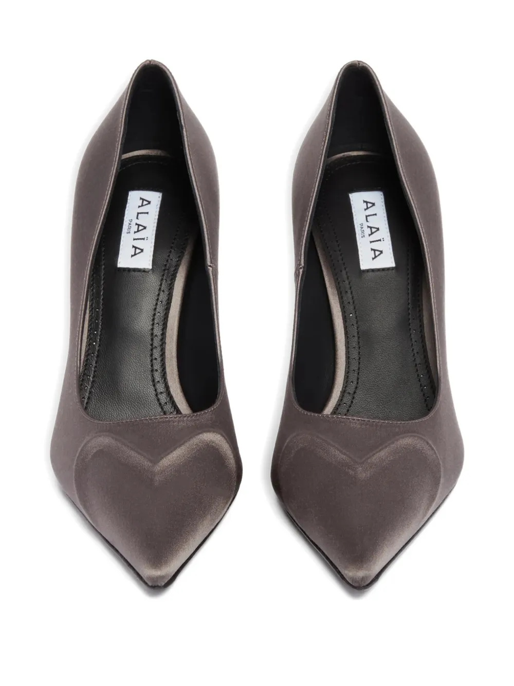 Heart detail heeled pumps
