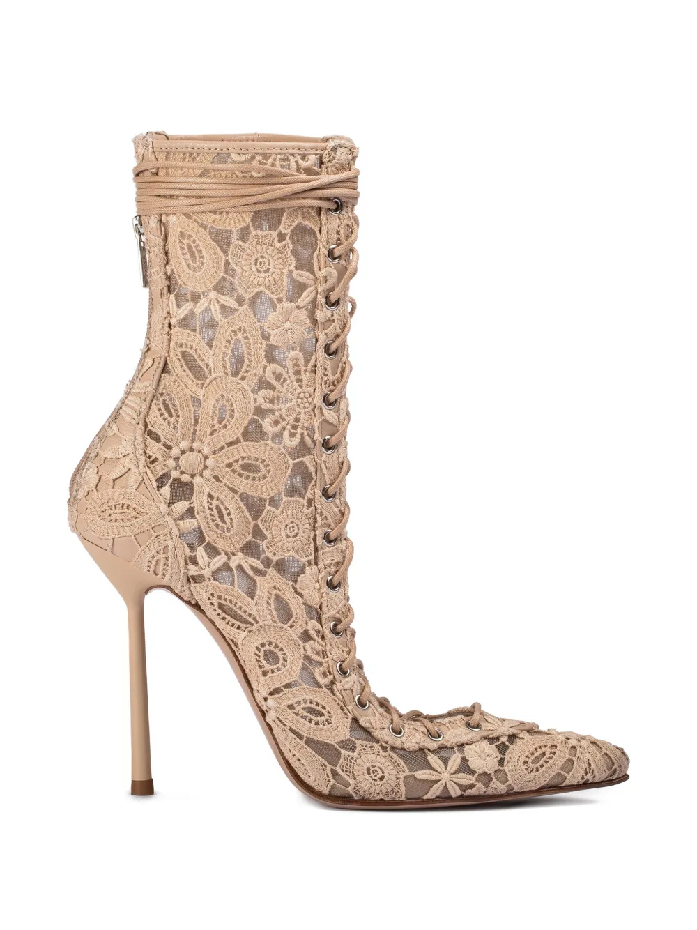Chantilly lace-up ankle boots