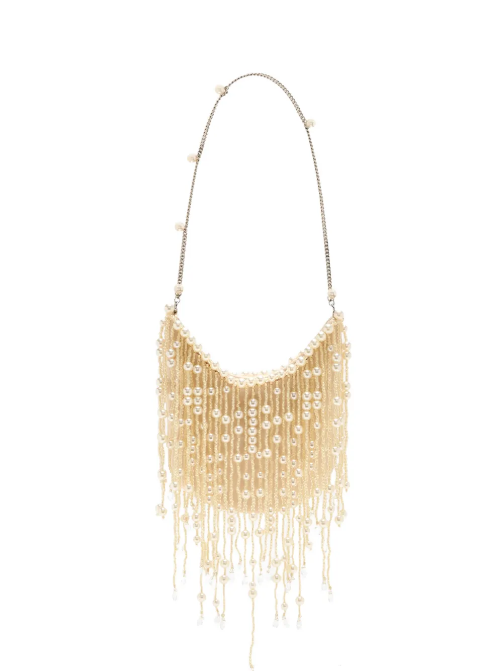 Fringe-trimmed shoulder bag