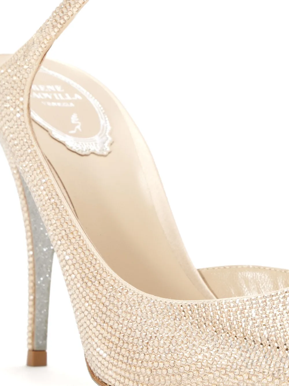 80mm crystal-embellished spiral-strap pumps