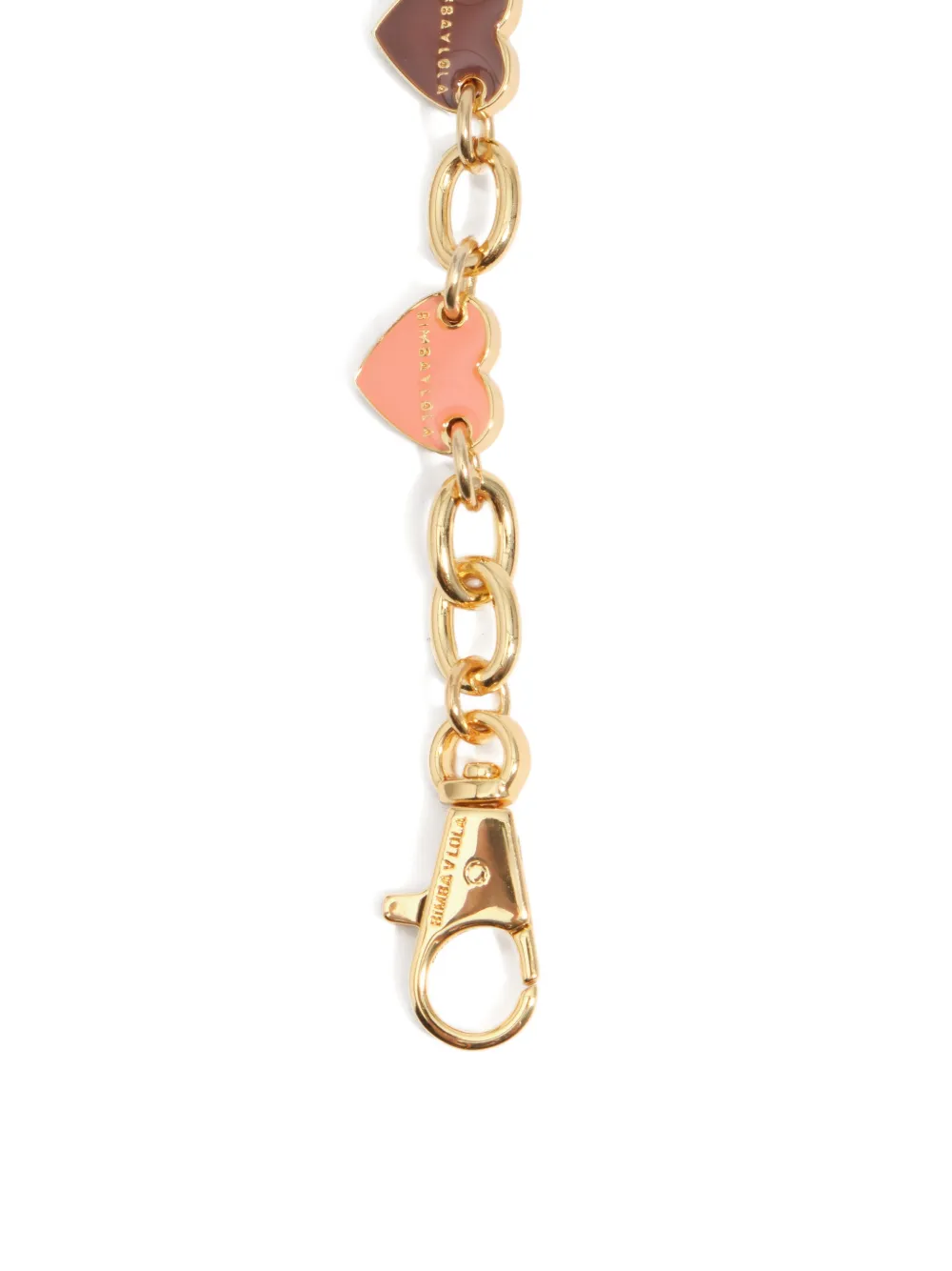 Heart logos gold chain bracelet